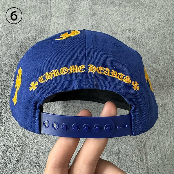 せいや クロムハーツ 帽子 5パネル CHクロス レザーパッチ キャップ Kur11113